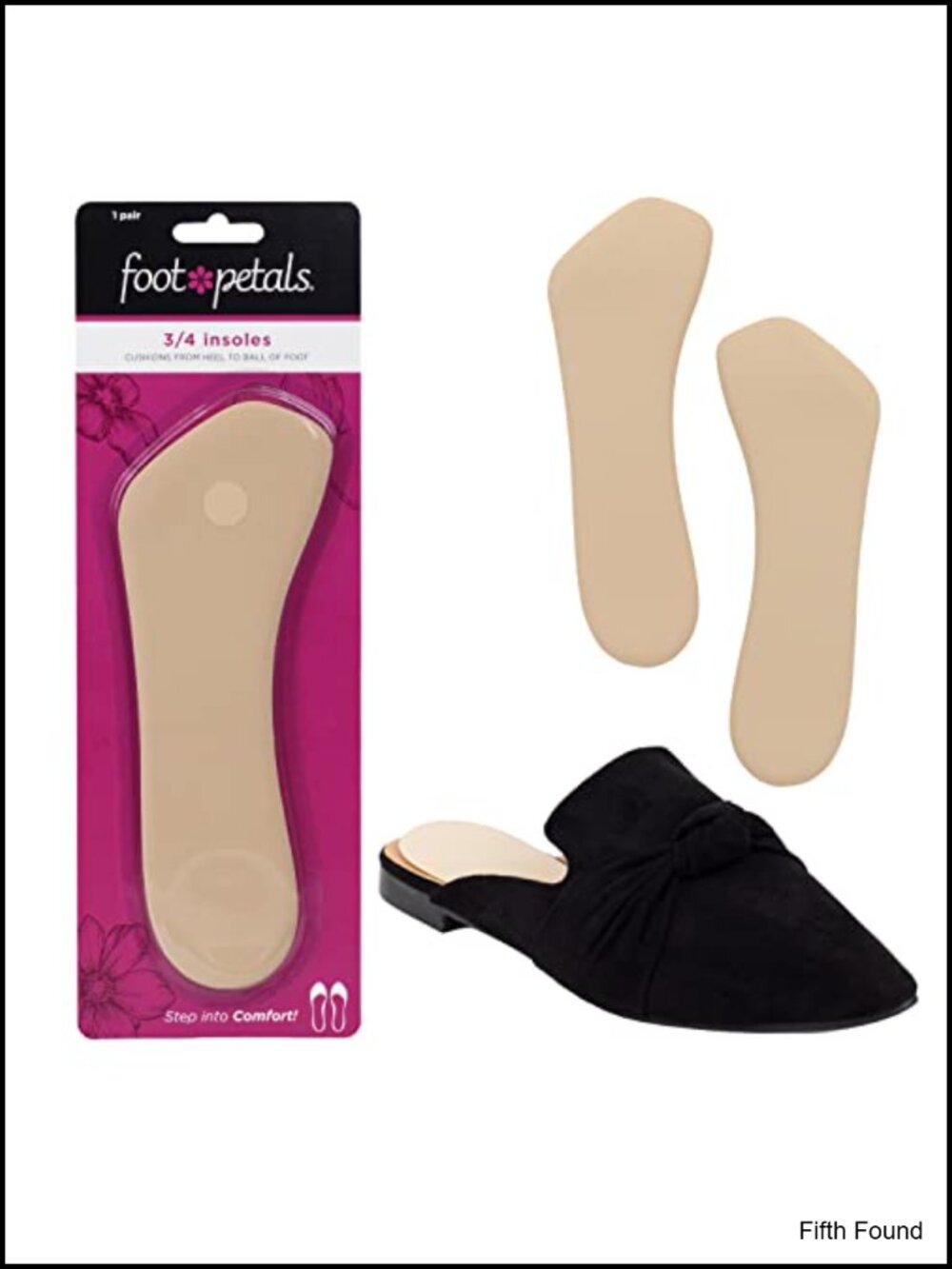 3/4 Length Cushioned Insoles Shock Absorption Foot Petals